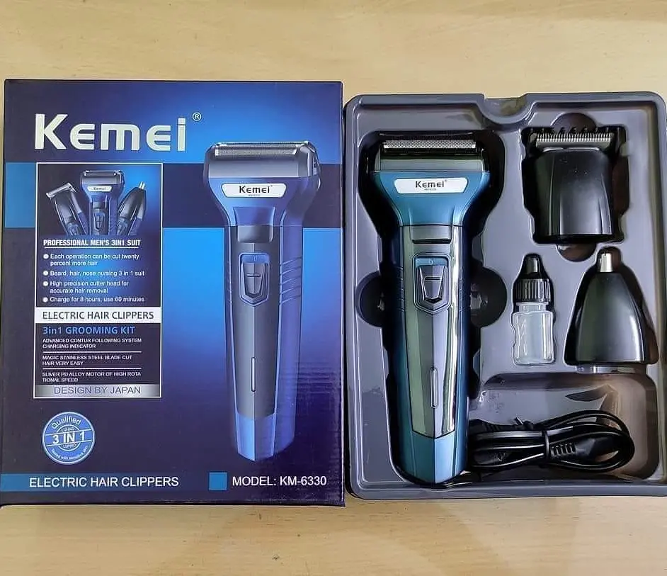 KM-6330 3 In 1 Hair Trimmer Grooming Kit