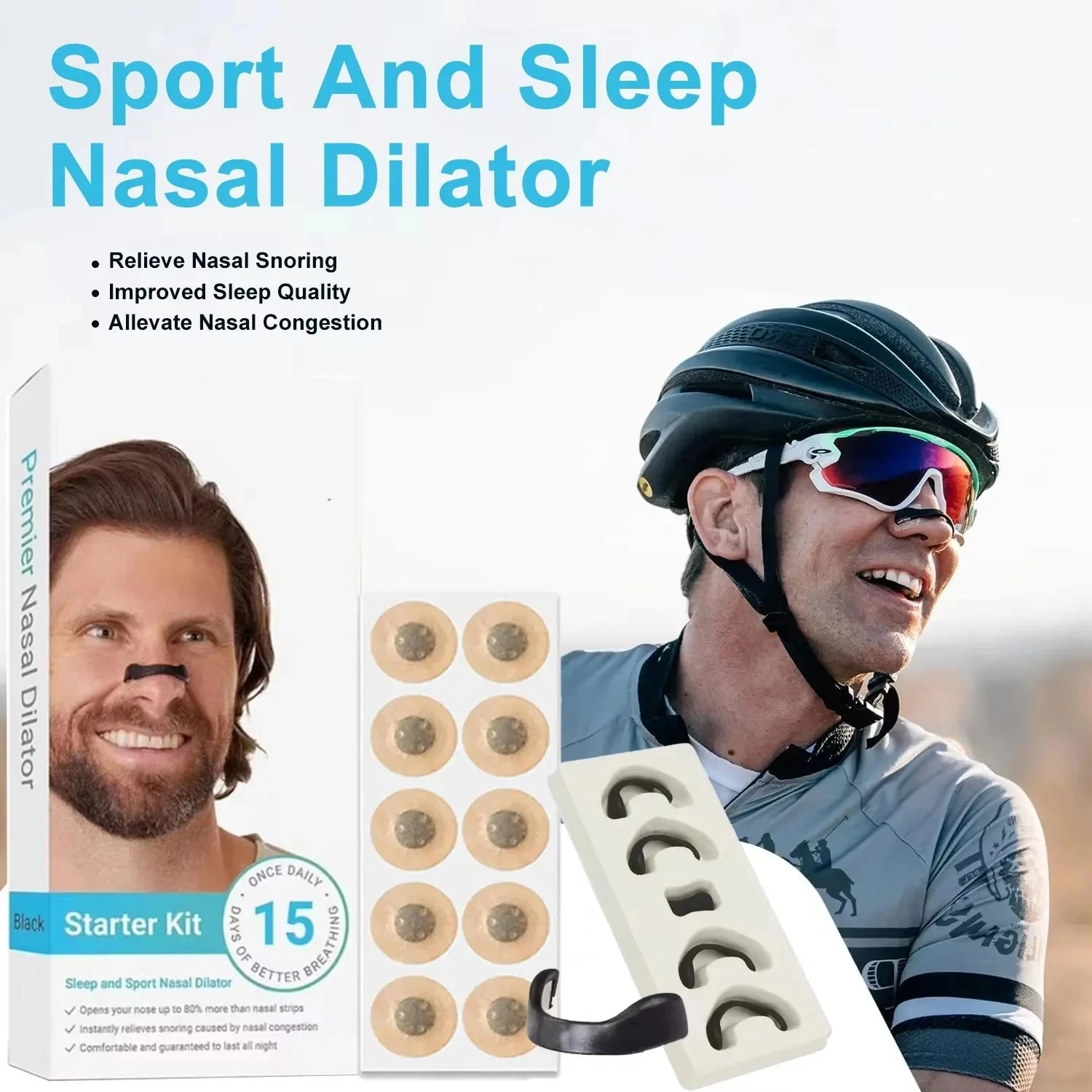 নাক বন্ধ ও নাক ডাকা বন্ধ করুন এবং শান্তিতে ঘুমান – Sport & Sleep Nasal Dilator